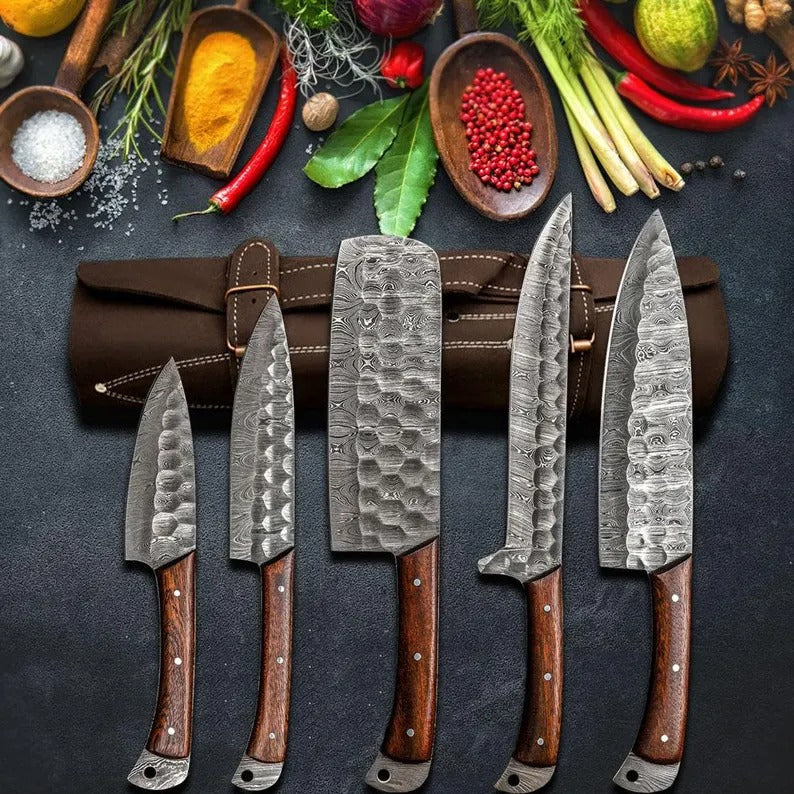 Damascus Chef Knife Set