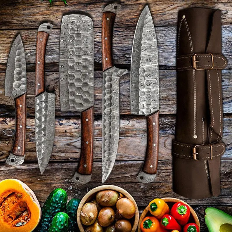 Damascus Chef Knife Set