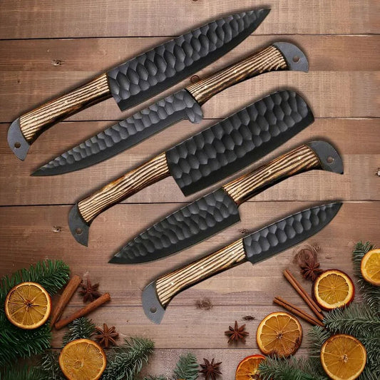 Artisanal Damascus Chef Knife Set